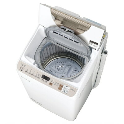 シャープ｜SHARP 縦型洗濯乾燥機 ゴールド系 ES-T5EBK-N 洗濯5.5kg /乾燥3.5kg /ヒーター乾燥 排気タイプ /上開き